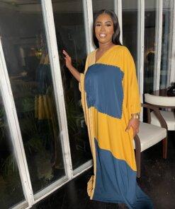 Robe Aicha Col asymetrique